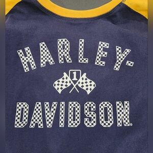 Harley-Davidson Kids Navy and Yellow Shirt